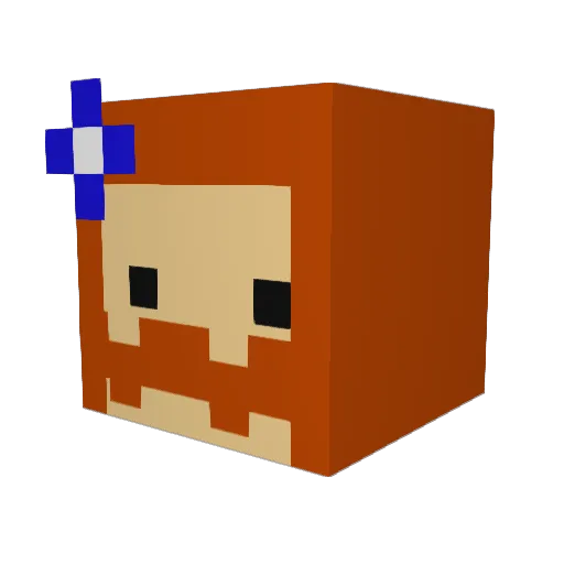 pirocapreta Minecraft avatar head, 3D render