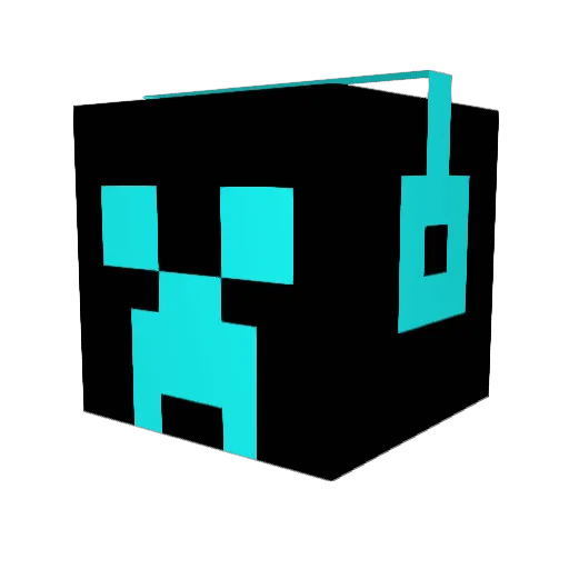 piromagic Minecraft avatar head, 3D render
