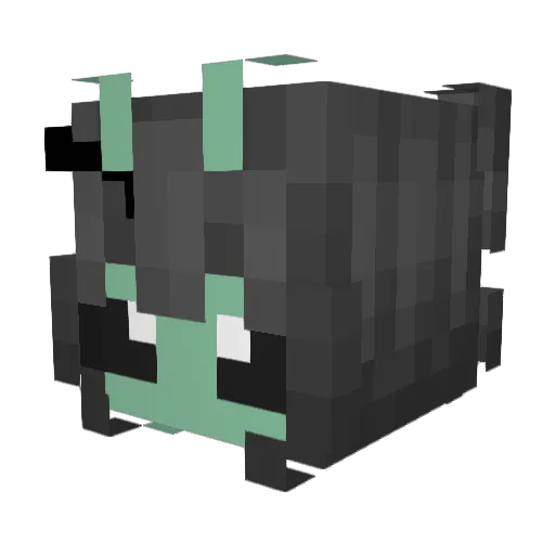 piromania_ Minecraft avatar head, 3D render