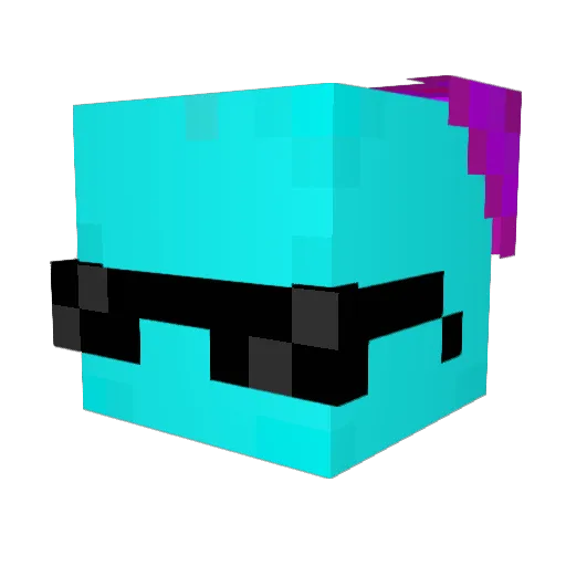 piropii Minecraft avatar head, 3D render
