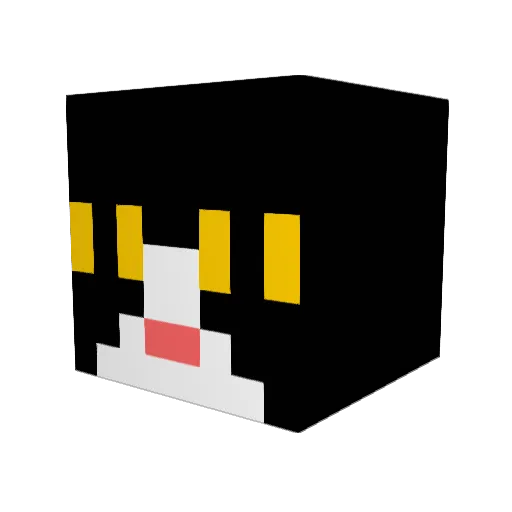 pirosuke Minecraft avatar head, 3D render