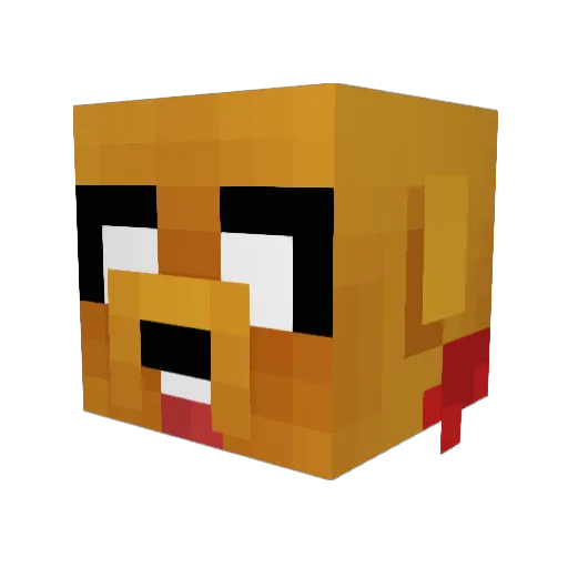 pirracasYT Minecraft avatar head, 3D render