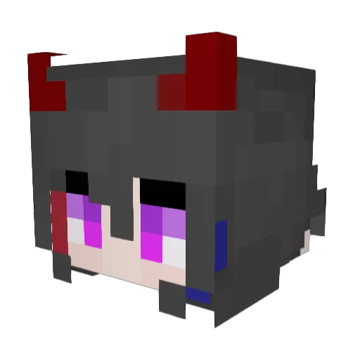 pirty Minecraft avatar head, 3D render