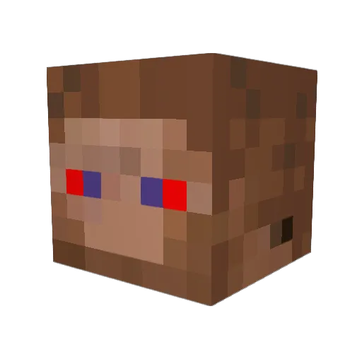 pis_229 Minecraft avatar head, 3D render