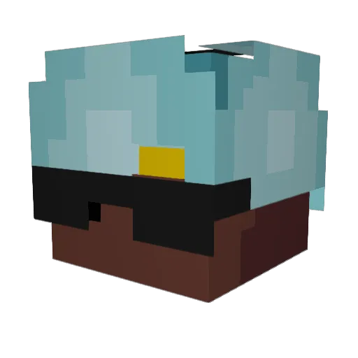 pisalento Minecraft avatar head, 3D render