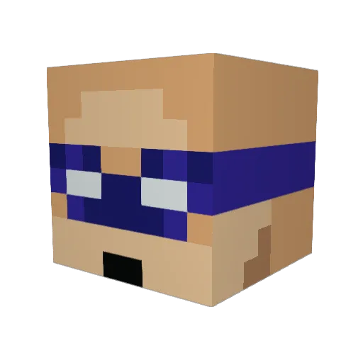 pisces86 Minecraft avatar head, 3D render