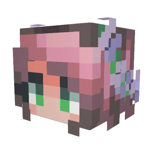 pishotta Minecraft avatar head, 3D render