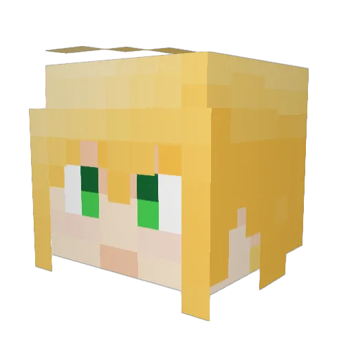 piskov Minecraft avatar head, 3D render