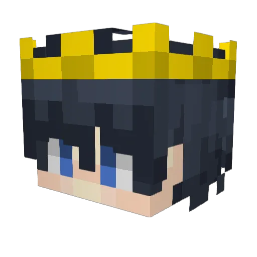 pisokata Minecraft avatar head, 3D render