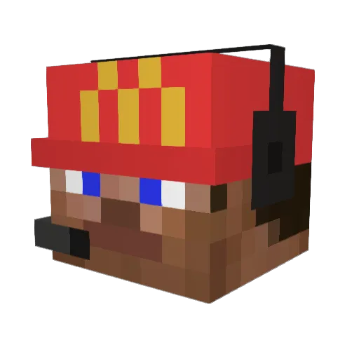 pistoletDDL Minecraft avatar head, 3D render
