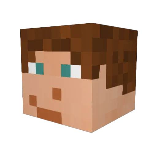 pistolpartners1 Minecraft avatar head, 3D render