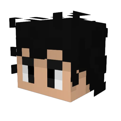 pistolpiter Minecraft avatar head, 3D render