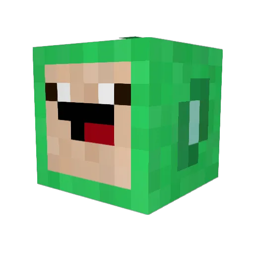 piston_biscuit Minecraft avatar head, 3D render