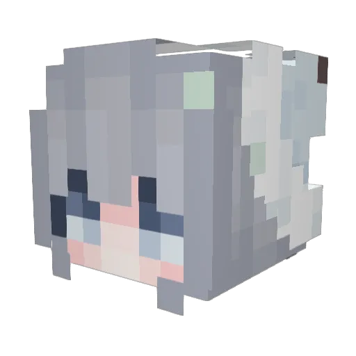 pisunok Minecraft avatar head, 3D render