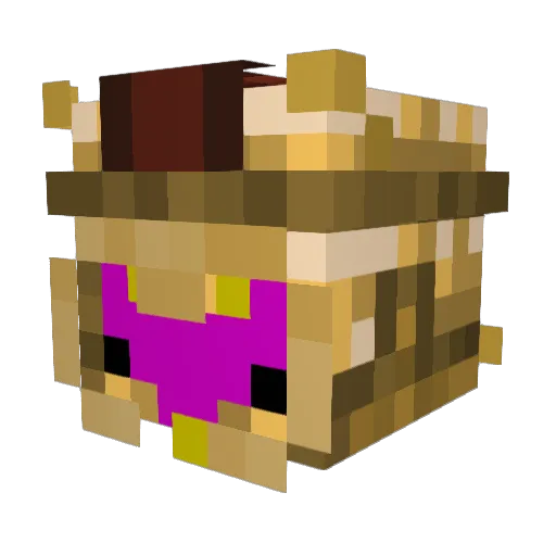 pitayax Minecraft avatar head, 3D render