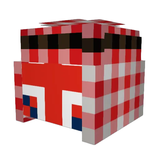 pitcairnislander Minecraft avatar head, 3D render