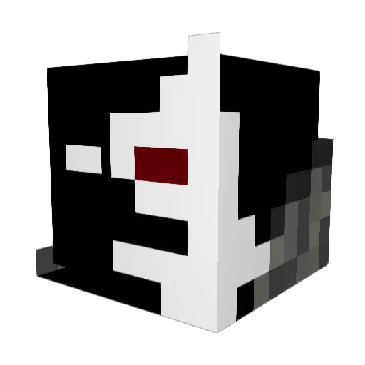 pitch2black2 Minecraft avatar head, 3D render
