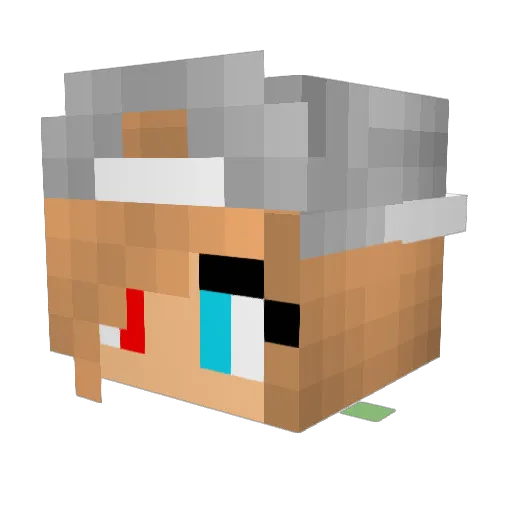 pitchu005 Minecraft avatar head, 3D render
