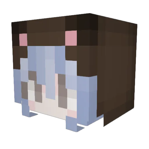 pitcombo Minecraft avatar head, 3D render