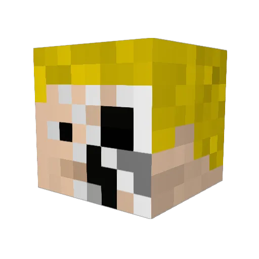 pitcrew48 Minecraft avatar head, 3D render