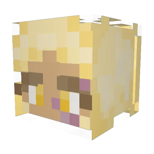pithmoss Minecraft avatar head, 3D render