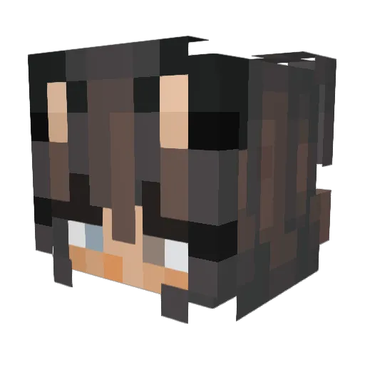 pitolina Minecraft avatar head, 3D render