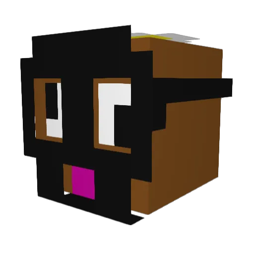 pitonbambam Minecraft avatar head, 3D render