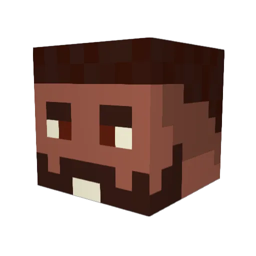 pitouXx Minecraft avatar head, 3D render