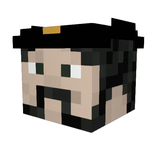 pittinger_export Minecraft avatar head, 3D render