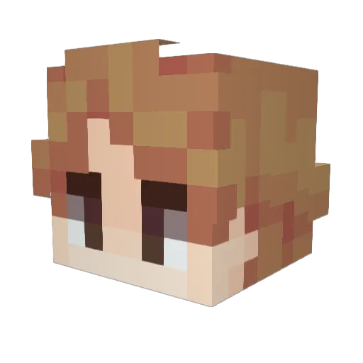 pittling Minecraft avatar head, 3D render