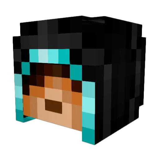 pitty21 Minecraft avatar head, 3D render