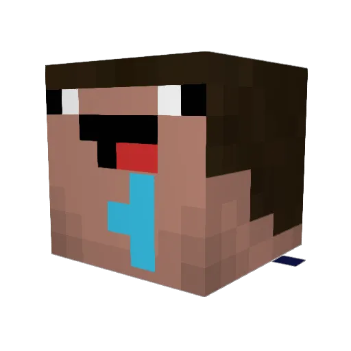 pitu4u Minecraft avatar head, 3D render