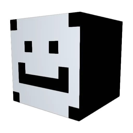 pitufin Minecraft avatar head, 3D render