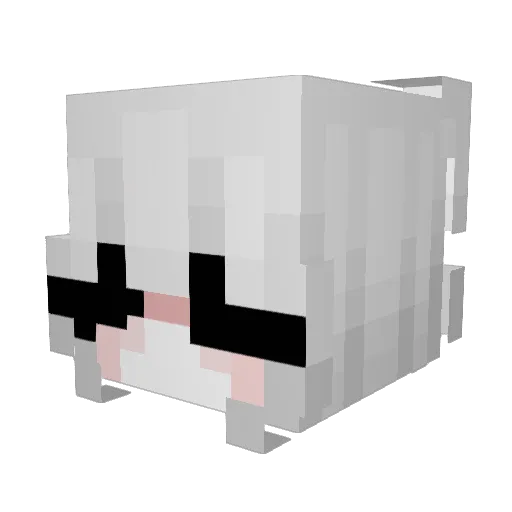 pityg Minecraft avatar head, 3D render