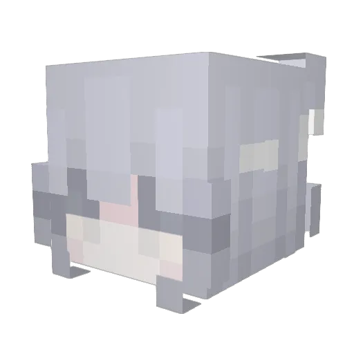 piu_tian_ya Minecraft avatar head, 3D render