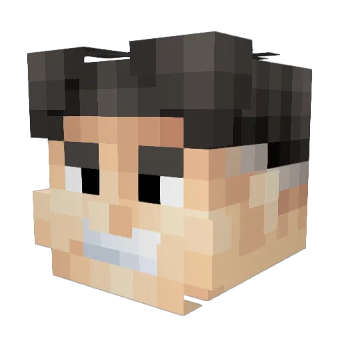 piur Minecraft avatar head, 3D render
