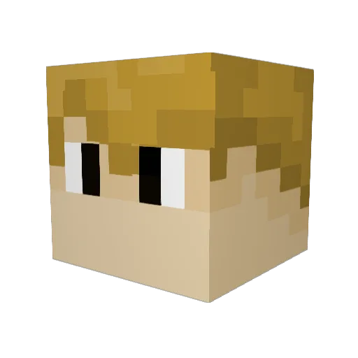 piwerth Minecraft avatar head, 3D render