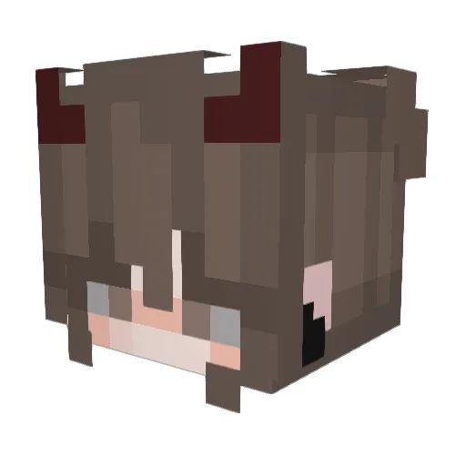 piwiii_N Minecraft avatar head, 3D render