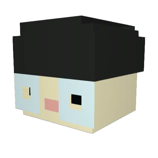 pix1v Minecraft avatar head, 3D render