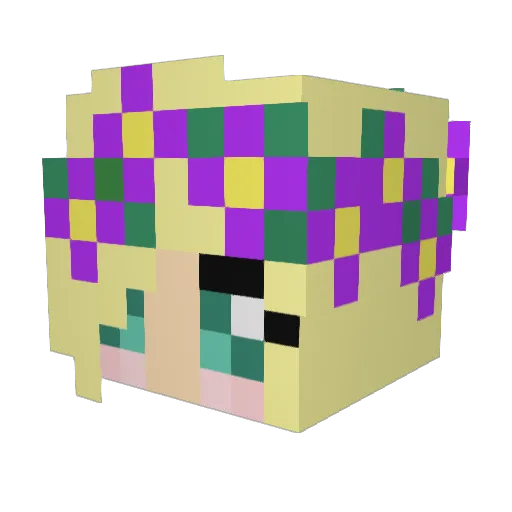 pix2me Minecraft avatar head, 3D render