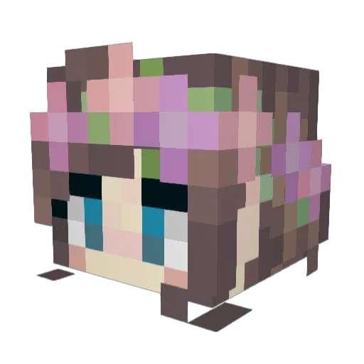 pix_x_i_n Minecraft avatar head, 3D render