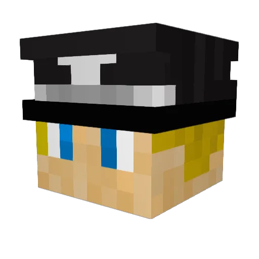 pixeeeee Minecraft avatar head, 3D render