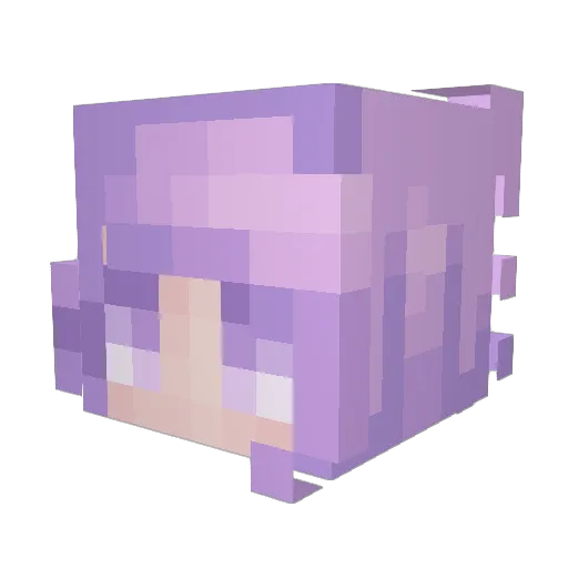pixeh Minecraft avatar head, 3D render