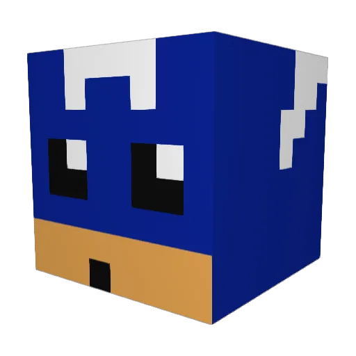 pixelGaming93 Minecraft avatar head, 3D render