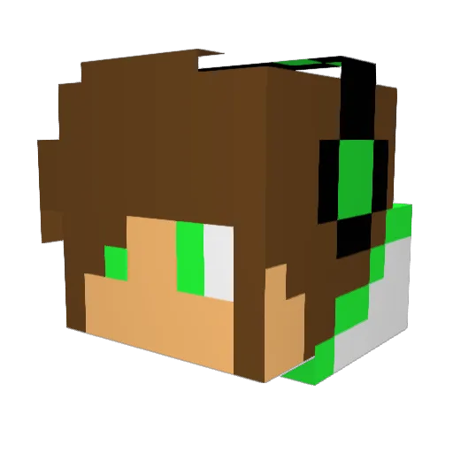 pixel_2004 Minecraft avatar head, 3D render