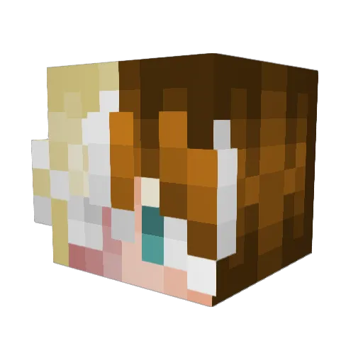 pixel_nebbula Minecraft avatar head, 3D render