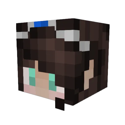 pixelaes Minecraft avatar head, 3D render