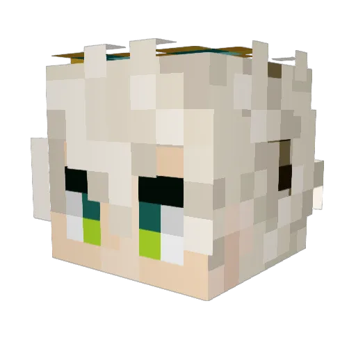 pixelat_D Minecraft avatar head, 3D render