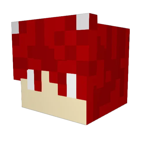 pixelated_otaku Minecraft avatar head, 3D render