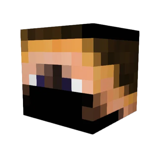 pixelatedmonkey Minecraft avatar head, 3D render